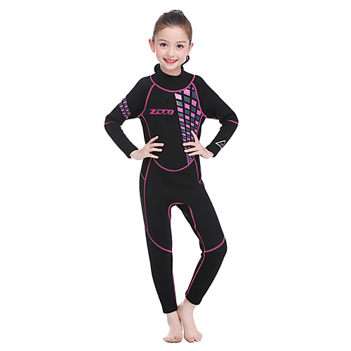 

ZCCO Boys' Girls' Full Wetsuit 3mm SCR Neoprene Diving Suit High Elasticity Back Zip Plaid / Check Autumn / Fall Spring Summer / Winter / Kids