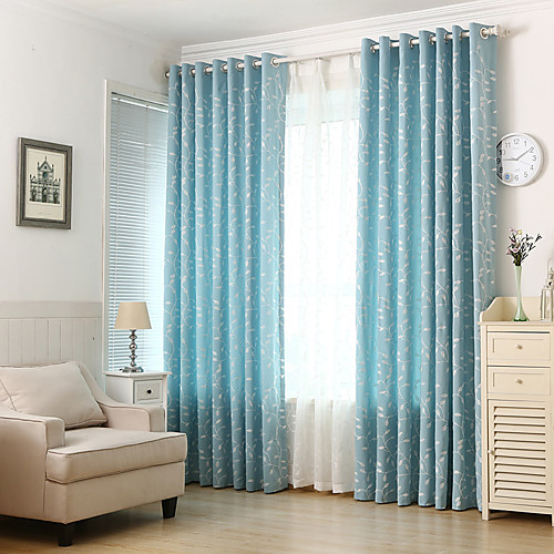 

Two Panel Pastoral Style Embroidered Curtains For Living Room Bedroom Dining Room Children's Room Curtains