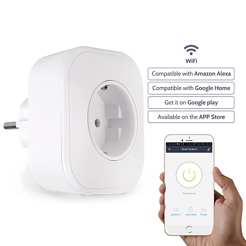 

Smart Socket / Smart Plug Timing Function / Easy to Use / with USB Ports 1pc PVC(PolyVinyl Chloride) / ABS / 750°C WiFi-Enabled / APP / Andriod 4.2 Above Amazon Alexa Echo / Google Assistant / Nest