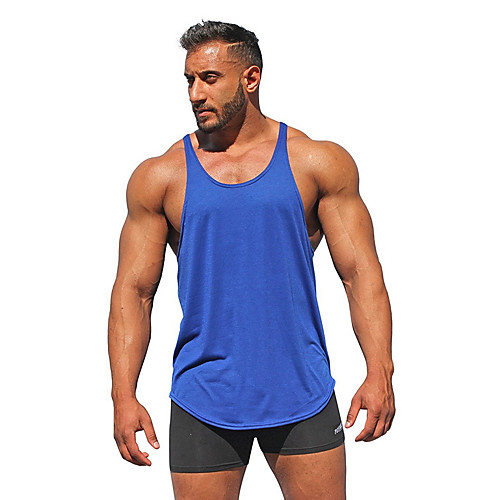 

Men's Plus Size Graphic Solid Colored Basic Slim Tank Top Active Daily Round Neck Black / Blue / Red / Green / Gray / Light Blue / Summer / Sleeveless