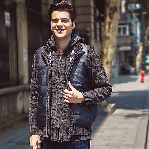 

Men's Hiking Vest / Gilet Fishing Vest Hiking Fleece Jacket Winter Outdoor Solid Color Thermal Warm Lightweight Windproof Breathable Top Cotton Single Slider Hunting Fishing Climbing Black Red Blue