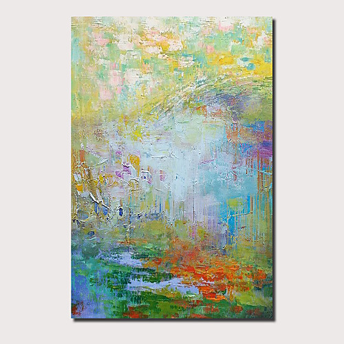 

Oil Painting Hand Painted Vertical Panoramic Abstract Landscape Comtemporary Modern Stretched Canvas