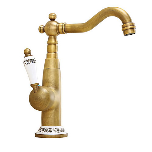 

Bathroom Sink Faucet - Widespread Electroplated Other Single Handle One HoleBath Taps