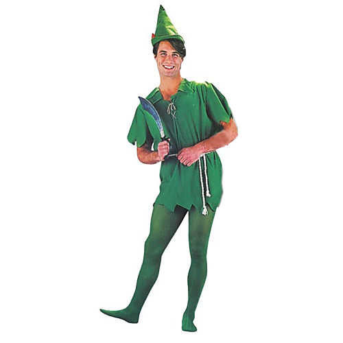 

Peter Pan Masquerade Adults' Men's Halloween Carnival St Patricks Day Festival / Holiday Polyster Green Men's Women's Easy Carnival Costumes Shamrock Novelty / Top / Socks / Hat / Waist Belt / Top