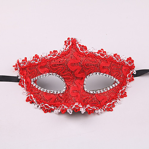 

Venetian Mask Masquerade Mask Half Mask Inspired by Cosplay Venetian Black White Halloween Halloween Carnival Masquerade Adults' Women's Female