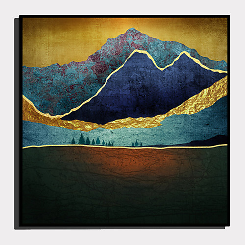 

Framed Canvas Framed Set - Abstract Landscape Plastic Illustration Wall Art