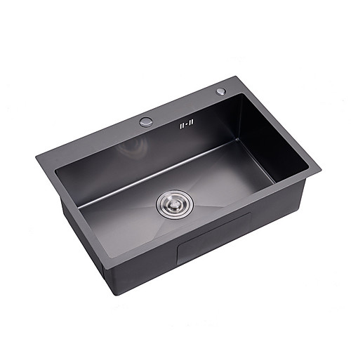 Kitchen Sink 304 Stainless Steel Spray Paint Rectangular Drop In Kitchen Sink 304 Stainless Steel Spray