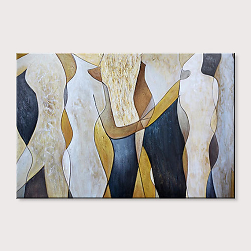 

Oil Painting Hand Painted Horizontal Abstract People Modern Rolled Canvas (No Frame)