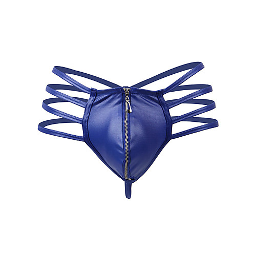 

Men's Basic G-string Underwear - Normal, Solid Colored Mid Waist Black Blue Red M L XL