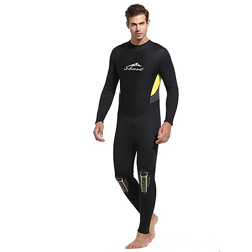 

SBART Men's Full Wetsuit 3mm SCR Neoprene Diving Suit Thermal / Warm Long Sleeve Back Zip - Diving Water Sports Autumn / Fall Spring Summer / Winter / Micro-elastic