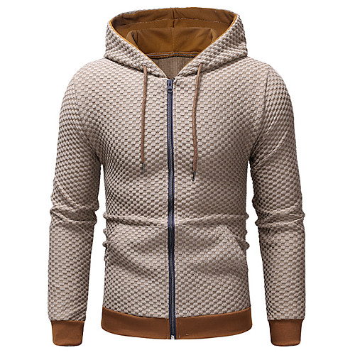

Men's Hoodie Solid Colored Hooded Long Sleeve Slim Black Dark Gray Beige M L XL XXL XXXL