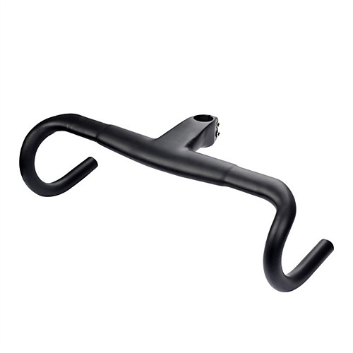 

BIKEIN Carbon Fiber Road Bike Handlebar Drop Bar - Lightweight Integrated Road Bike Mountain Bike MTB Cycling Black