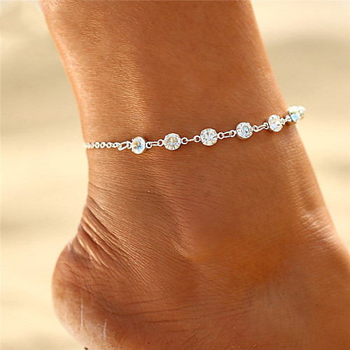 

Ankle Bracelet feet jewelry Tropical Casual / Sporty Bikini Women's Body Jewelry For Causal Daily Retro Floating Cubic Zirconia Alloy Gold Silver 1pc / pack