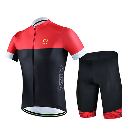 

cheji Men's Long Sleeve Cycling Jersey with Shorts Winter Black / Red Black / Yellow BluePink Bike Breathable Quick Dry Sports Mountain Bike MTB Road Bike Cycling Clothing Apparel / High Elasticity
