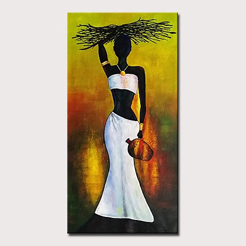 

Oil Painting Hand Painted - Abstract People Modern Rolled Canvas