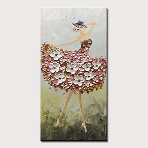 

Oil Painting Hand Painted - Abstract People Modern Stretched Canvas