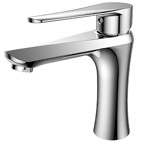 

Bathroom Sink Faucet - Contemporary Chrome Ceramic Valve Bath Shower Mixer Taps