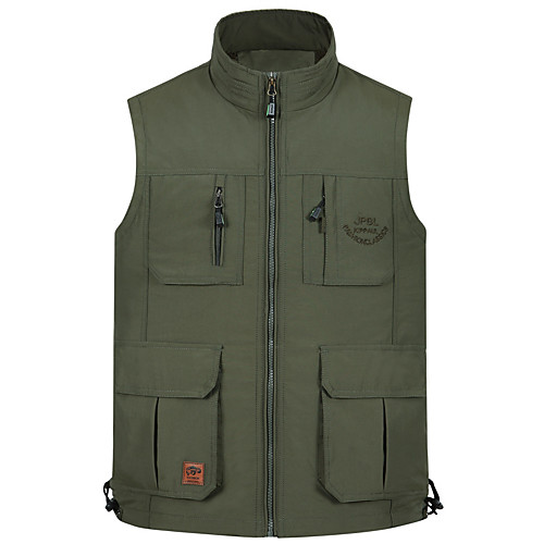 

Men's Hiking Vest / Gilet Fishing Vest Outdoor Solid Color Lightweight Breathable Quick Dry Sweat-wicking Top N / A Hunting Fishing Climbing Army Green Khaki