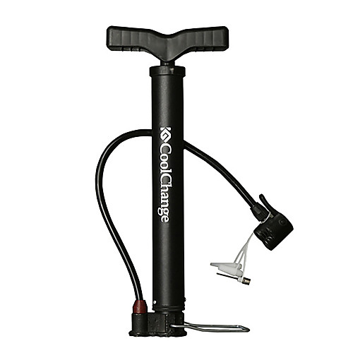 

CoolChange Bike Floor Pump with Gauge Mini Bike Pump With Gauge Portable Cycling Non-Skid Stability Easy to Install For Road Bike Mountain Bike MTB Cycling Bicycle Metal Black