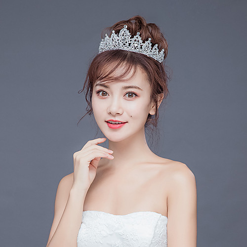 

Alloy Tiaras with Crystals 1 Piece Wedding / Special Occasion Headpiece