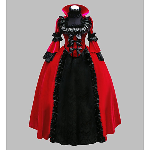 

Little Red Riding Hood Dress Cosplay Costume Masquerade Women's Victorian Renaissance 18th Century Christmas Halloween Carnival Festival / Holiday Satin Red Carnival Costumes Plus Size Customized