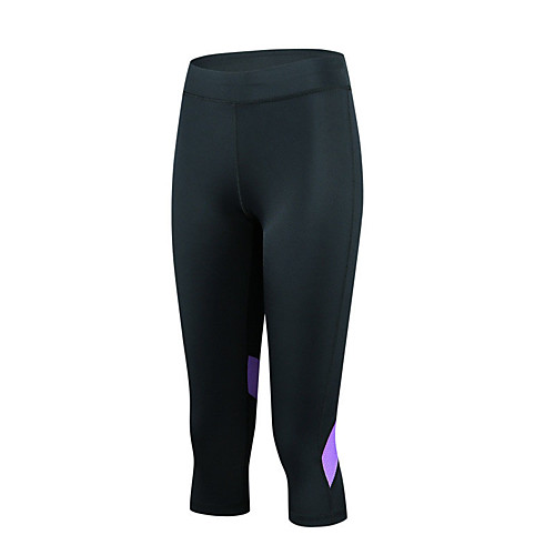 

cheji Women's Cycling 3/4 Tights Lycra Bike Pants / Trousers Tights Pants Breathable Quick Dry Sports Black / Pink / Lavender Mountain Bike MTB Road Bike Cycling Clothing Apparel Race Fit Bike Wear