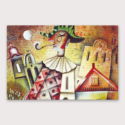 

Oil Painting Hand Painted - Abstract Modern Stretched Canvas