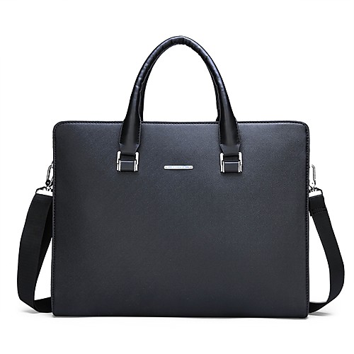 

Men's Zipper PU Briefcase Solid Color Black / Blue / Fall & Winter