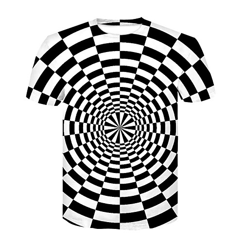 

Men's T shirt Graphic 3D Plus Size Tops Black