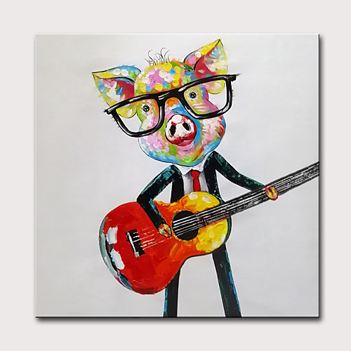 

Oil Painting Hand Painted - Abstract Pop Art Modern Stretched Canvas