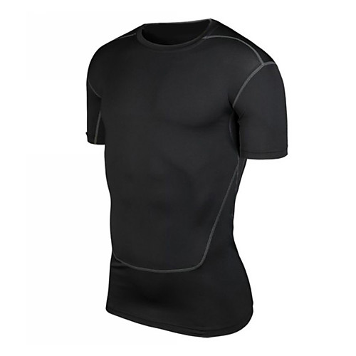 

Men's Compression Shirt Short Sleeve Compression Base layer T Shirt Top Plus Size Lightweight Breathable Quick Dry Soft Sweat-wicking Black Green Grey Spandex Winter Road Bike Mountain Bike MTB