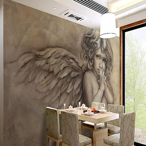 

Wallpaper Mural Wall Cloth Canvas Wall Covering - Adhesive required Art Deco 3D Angel