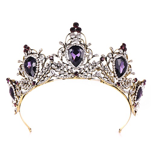 

Alloy Tiaras with Crystals / Rhinestones 1 Piece Wedding / Special Occasion Headpiece