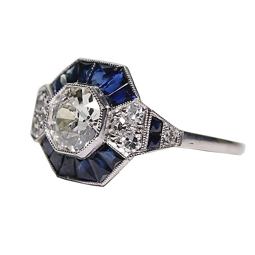 

Women's Ring 1pc Blue Rhinestone Alloy Gift Daily Jewelry Lovely