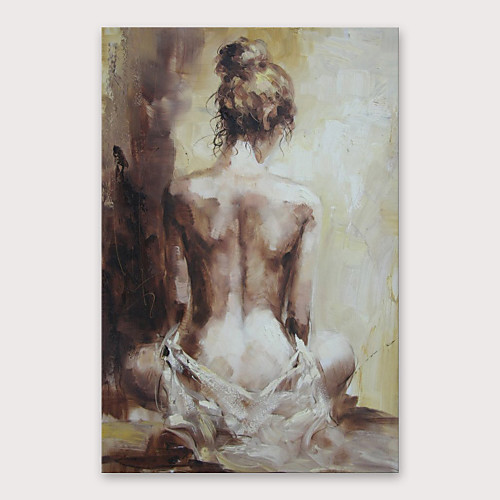 

Oil Painting Hand Painted Vertical People Modern Stretched Canvas