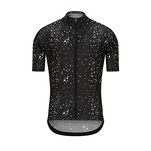 

Men's Short Sleeve Cycling Jersey Black Dot Bike Jersey Top Sports Clothing Apparel / High Elasticity