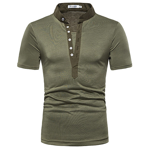 

Men's T shirt Solid Colored Tops White Black Blue