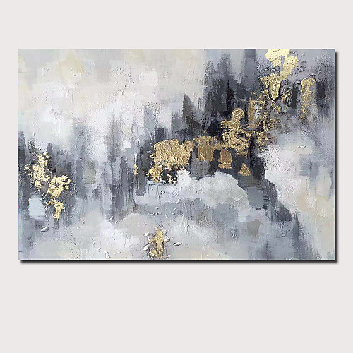 

Oil Painting Hand Painted - Abstract Landscape Comtemporary Modern Stretched Canvas / Rolled Canvas