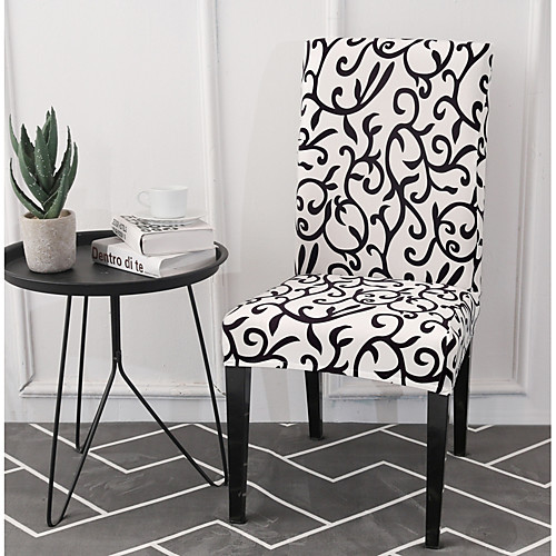 

Slipcovers Chair Cover Printed Polyester/ Classic Black & White/ Floral Pattern/ Highly Stretchy