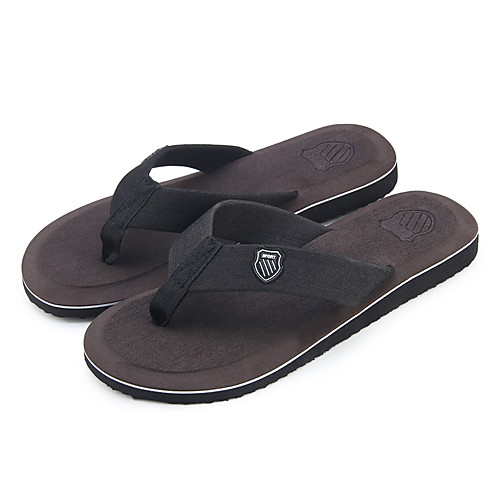 

Men's Comfort Shoes Canvas Summer Slippers & Flip-Flops Black / Green / Camel