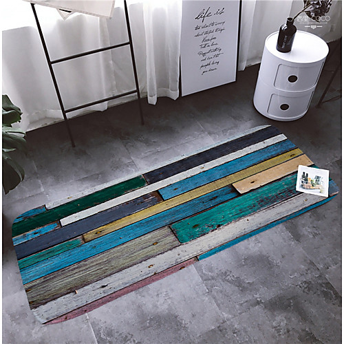 

1pc Modern Bath Mats Coral Velve Stripes 5mm Bathroom Non-Slip / New Design / Easy to clean