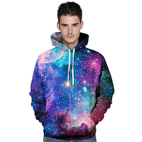 

Men's Plus Size Hoodie Geometric Hooded Casual Hoodies Sweatshirts Black