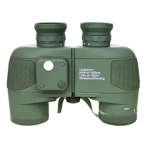 

Boshile 10 X 50 mm Binoculars with Rangefinder and Compass Lenses Waterproof, Night Vision in Low Light,Roof Prism Fully Multi-coated BAK4 Night Vision Metal IPX-7 Army Green