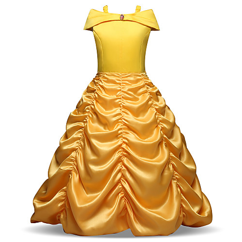 

Princess Long Length Party / Birthday / Pageant Flower Girl Dresses - Polyester Sleeveless Off Shoulder with Tier / Ruching / Crystals / Rhinestones