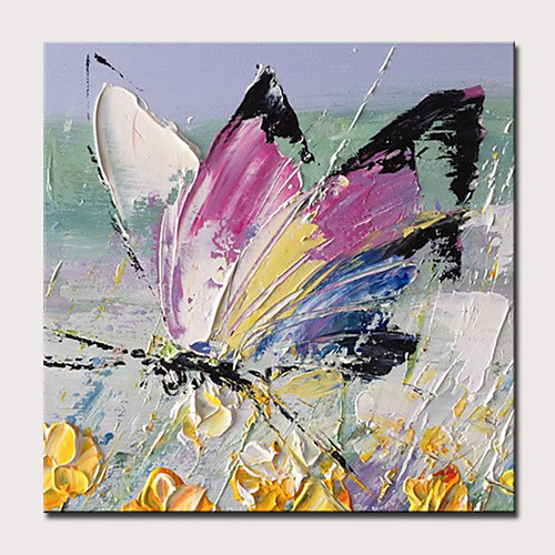 

Oil Painting Hand Painted Square Abstract Pop Art Modern Stretched Canvas