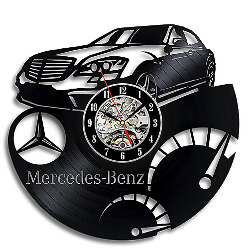 

Mercedes Benz vinyl LED record wall clock