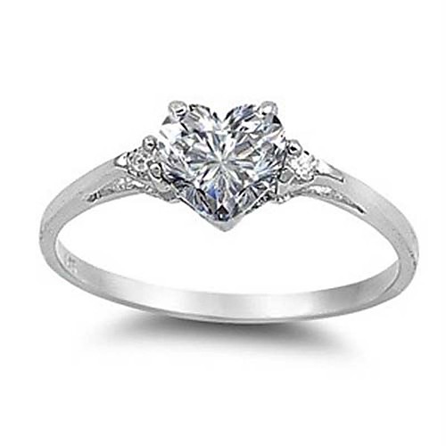 

Women Band Ring Cubic Zirconia Classic White Purple Red Copper Gold Plated Silver-Plated Heart Stylish European Romantic 1pc 6 7 8 9 10 / Women's / Ring Set