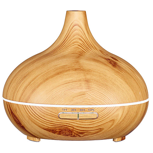 

300ml Aroma Air Humidifier Essential Oil Diffuser BPA-free Wood Grain Cool Mist Humidifier Support Timer/ Auto Shut-OFF