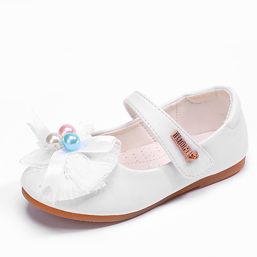 

Girls' Comfort Microfiber Flats Toddler(9m-4ys) / Little Kids(4-7ys) Bowknot White / Black Spring / Fall / Rubber