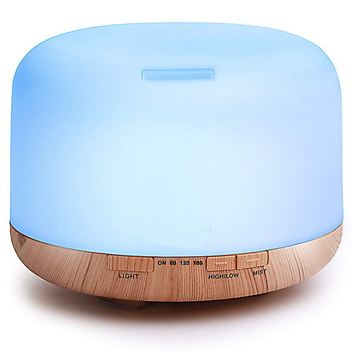 

ASAKUKI 300ml/500ml Aroma Diffuser/ Humidifier Support Adjustable Mist Mode/ Timer/ Auto Shut-off Function Cool Mist Humidifier with 7-color LED Light for Bed Room